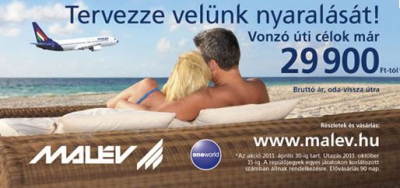Egy a sok tavalyi Malév-reklám közül